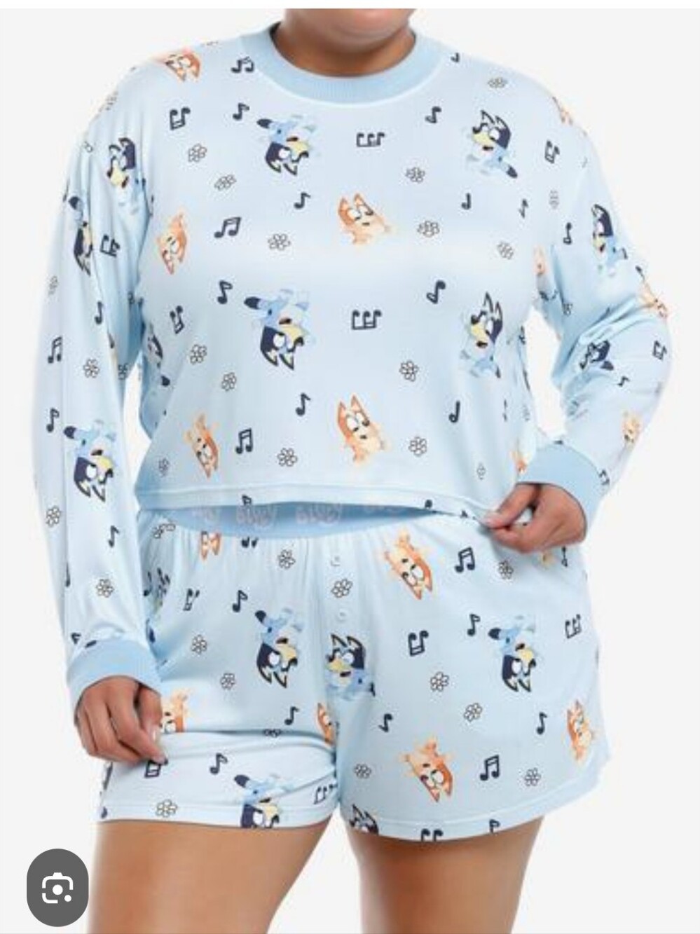 Bluey & Bingo Light Blue Allover Print Lounge Set